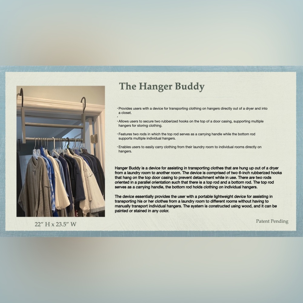 Hanger Buddy, an easy way to carry clothes on hangers to your closet. - Picture 2 of 3